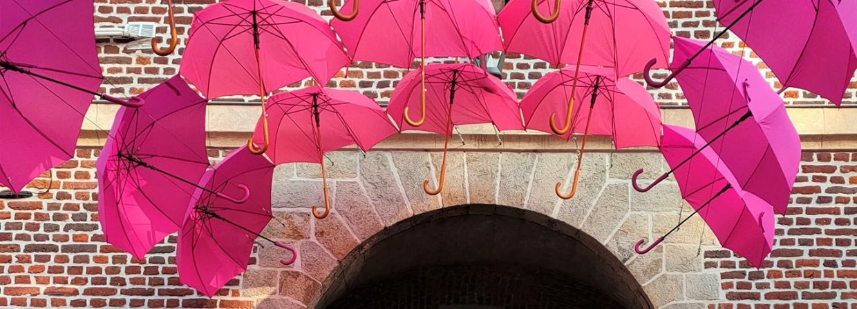 parapluies Coeur d'Ostrevent Octobre rose